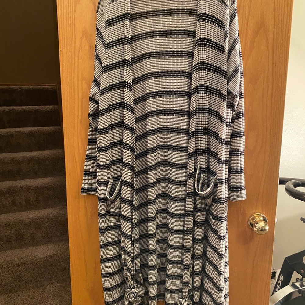 Striped Black and White Cardigan